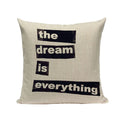 Axyaa Spring Letter Pillow Cover - Black & White Decorative Cushion