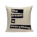 Axyaa Spring Letter Pillow Cover - Black & White Decorative Cushion