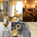 Axyaa Crystal Table Lamp - Elegant Home Decor Lighting for Bedroom or Living Room