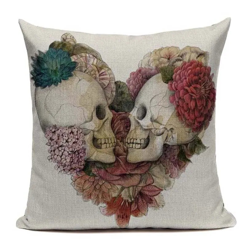 Axyaa Mexican Skull Cushion Covers: High-Quality Black Throw Pillow Cases