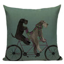 Axyaa Nordic Dog Lion Bunny Home Decor Pillow Case Sofa Cover 45x45cm Square
