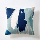 Axyaa Pink Blue Abstract Geometric Cotton Cushion Cover 45x45cm