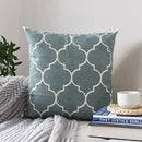 Axyaa Moroccan Embroidered Cushion Cover Grey Black Blue Square 45x45cm Cotton Pillow Cover