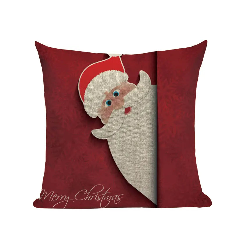 Axyaa Christmas Cushion Cover: Festive Square Pillow Case for Home Xmas Ambience
