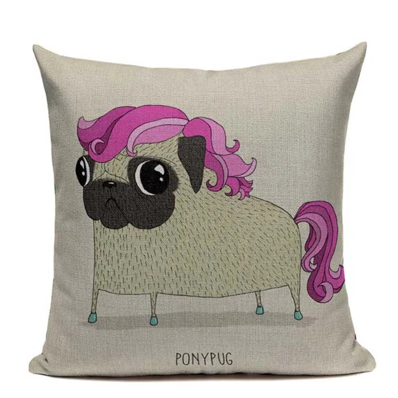Axyaa Cartoon Animal Pillowcase for Sofa Bed - Cute Decorative Cushion Cover
