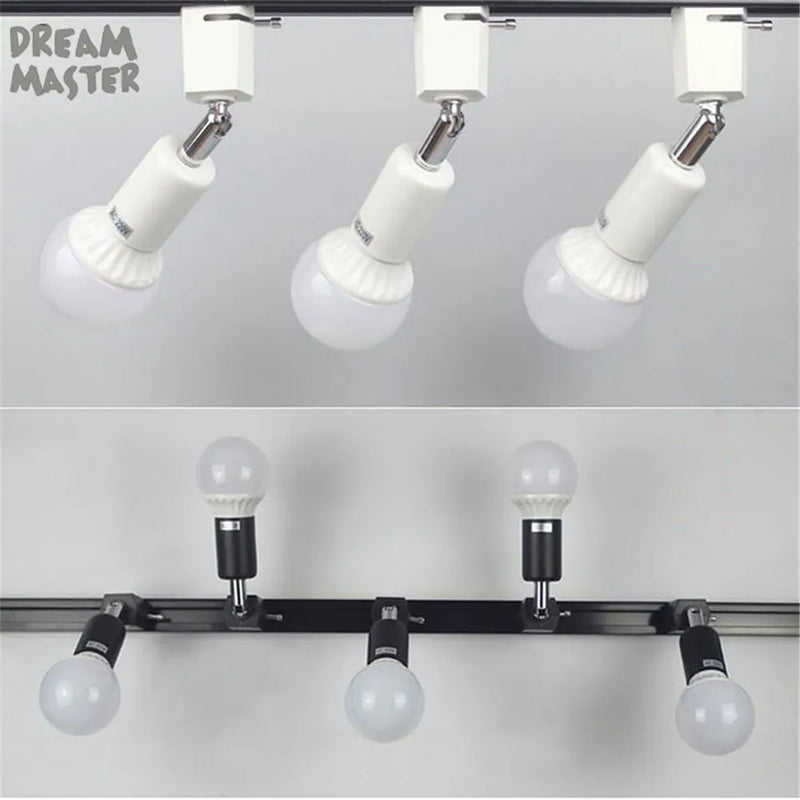 Axyaa Rotating Track Light: Modern E27 Holder Spot Ceiling Lamp