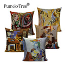 Axyaa Picasso Paintings Decorative Cushion Covers - Starry Night & Abstract Art
