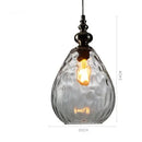 Axyaa Nordic Glass LED Pendant Lamp: Vintage Glass Ball Hanging Light Fixtures