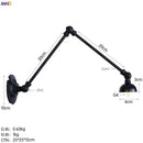 Axyaa Long Arm LED Wall Lights - Adjustable Swing Industrial Sconce