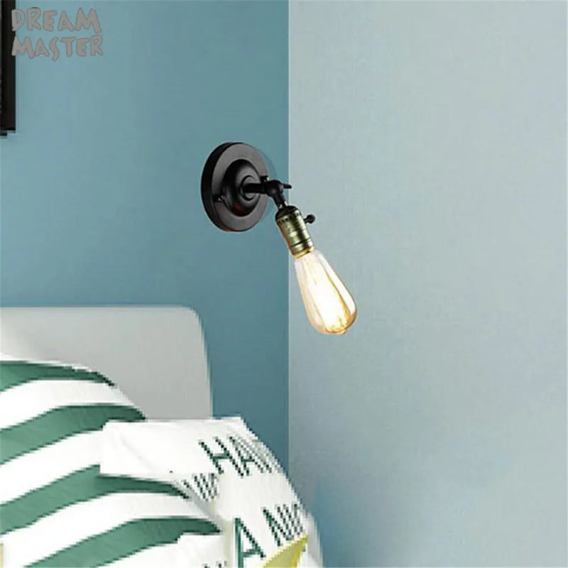 Axyaa Industrial Mini Wall Light with On/Off Switch - Retro Adjustable Sconces