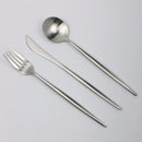 Axyaa 30-Piece Stainless Steel Cutlery Set for 6 - Matte Finish