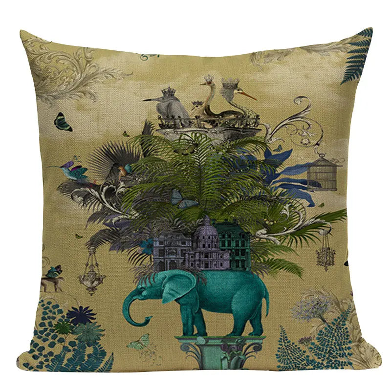 Axyaa Nordic Dog Lion Bunny Home Decor Pillow Case Sofa Cover 45x45cm Square