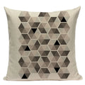Axyaa Striped Geometric Cushion Cover 45x45cm in Black, Blue