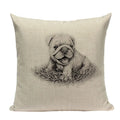 Axyaa Cute Dog Pillow Cases Cartoon Animal Decorative Pillows for Couch
