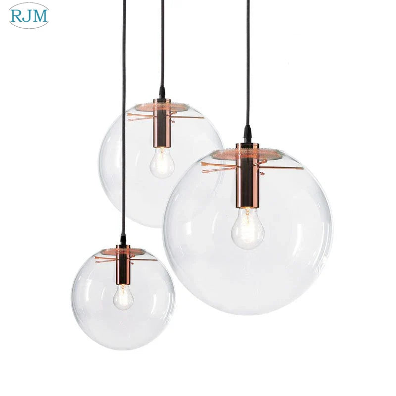 Axyaa Bubble Glass Ball Pendant Light for Living Room Bedroom Kitchen