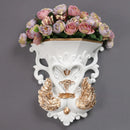Axyaa Swan Couple Resin Vase with Artificial Flowers Wall Decoration