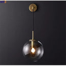 Axyaa Nordic Glass Ball LED Wall Lamp for Modern American Retro Style