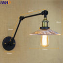Axyaa Loft Industrial Glass Swing Arm Wall Lamp Fixtures for Bar Coffe Style