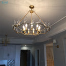 Axyaa Nordic Bird Copper Chandelier for Home Restaurant Cafe Bar Lighting