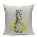 Colorful Pineapple Ananas Decor Cushion Cover by Axyaa - Modern Tropical Print