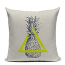 Colorful Pineapple Ananas Decor Cushion Cover by Axyaa - Modern Tropical Print