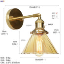 Axyaa Copper LED Glass Ball Wall Lamp: Nordic Modern Bedroom Bathroom Sconce