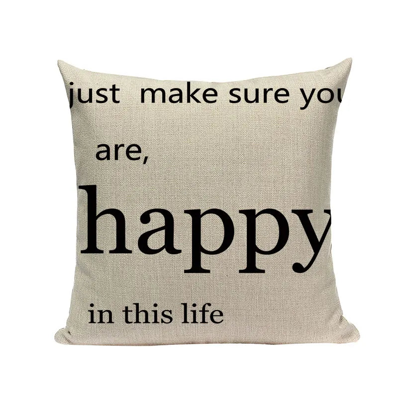Axyaa Love Letter Cushion Cover Decorative Pillows Sofa Car Home Decor Linen Throw Pillow Case