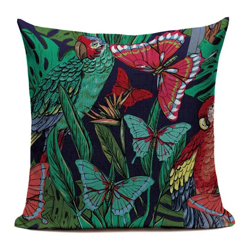 Axyaa Tropical Plant Banana Leaf Throw Pillow Cover for High Quality Home Decor