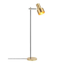 Axyaa Copper Iron Art Floor Lamp with Gold Lampshade E27 Light for Living Room