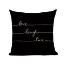 Axyaa Spring Letter Pillow Cover - Black & White Decorative Cushion