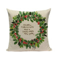 Axyaa Christmas Santa Claus Cushion Cover 45X45cm Deer Pillow Cases Kids Gift