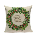 Axyaa Christmas Santa Claus Cushion Cover 45X45cm Deer Pillow Cases Kids Gift