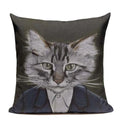 Axyaa Cartoon Cat Cushion Cover: High Quality Linen Sofa Home Decor Pillowcase