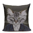 Axyaa Cartoon Cat Cushion Cover: High Quality Linen Sofa Home Decor Pillowcase