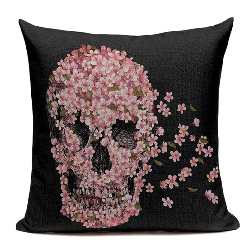 Axyaa Mexican Skull Cushion Covers: High-Quality Black Throw Pillow Cases