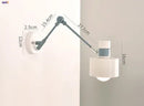 Axyaa Modern Nordic Wooden LED Swing Arm Wall Lamp Fixtures for Living Room & Bathroom