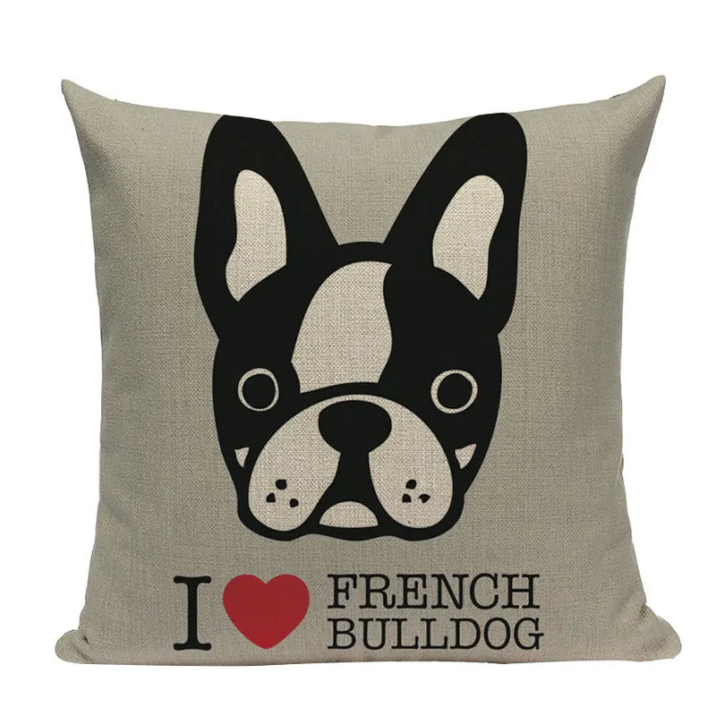 Axyaa Cute Dog Pillow Cases Cartoon Animal Decorative Pillows for Couch