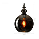 Axyaa Nordic Glass LED Pendant Lamp: Vintage Glass Ball Hanging Light Fixtures