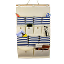 Axyaa Navy Blue Stripe Closet Door Organizer