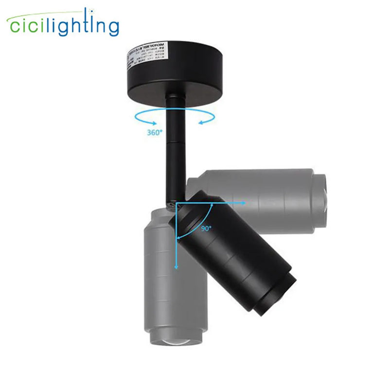 Axyaa Adjustable Zoom COB Rail Spotlight for Shops and Galleries