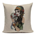 Axyaa Mexican Skull Cushion Covers: High-Quality Black Throw Pillow Cases