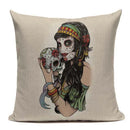 Axyaa Mexican Skull Cushion Covers: High-Quality Black Throw Pillow Cases