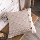 Axyaa Double Cable Knit Diamond Pillow Cover Set