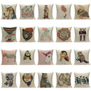 Axyaa Cute Animal Cartoon Home Decor Cushions - Golden Retriever & Koala Pillows