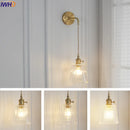 Axyaa Nordic Glass Wall Lamp LED Sconce Vintage Edison Lighting