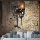 Axyaa Vintage Gear Chain Wall Sconce for Home and Restaurant Aesthetic