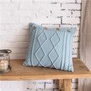 Axyaa Double Cable Knit Diamond Pillow Cover Set
