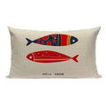 Axyaa Marine Fish Spring Pillowcase - Colorful Home Decor Pillow Case