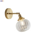 Axyaa Nordic Glass Ball Wall Light Copper Modern Sconce LED Wandlamp Home Lighting
