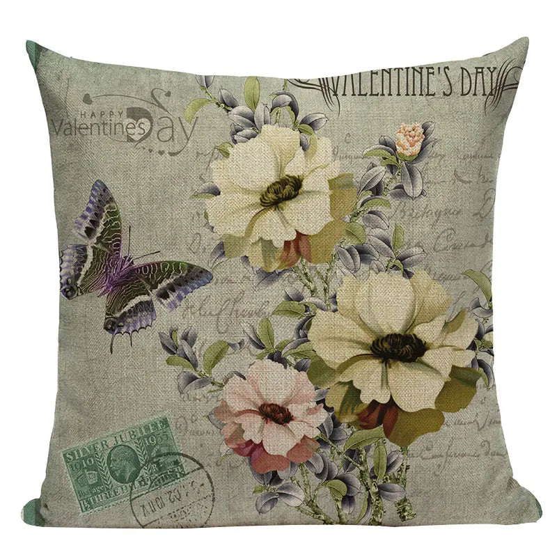 Axyaa Nordic Animal Plant Decorative Pillow Case Covers for Sofa